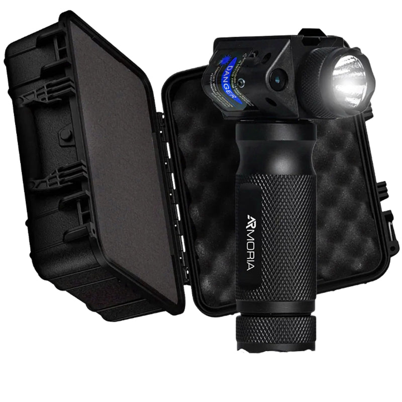 Vertical Flashlight Grip – LED Light with Laser Pointer