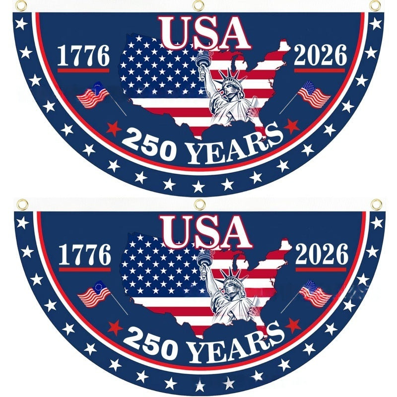 USA 250th Anniversary Patriotic Fan Flag Bunting