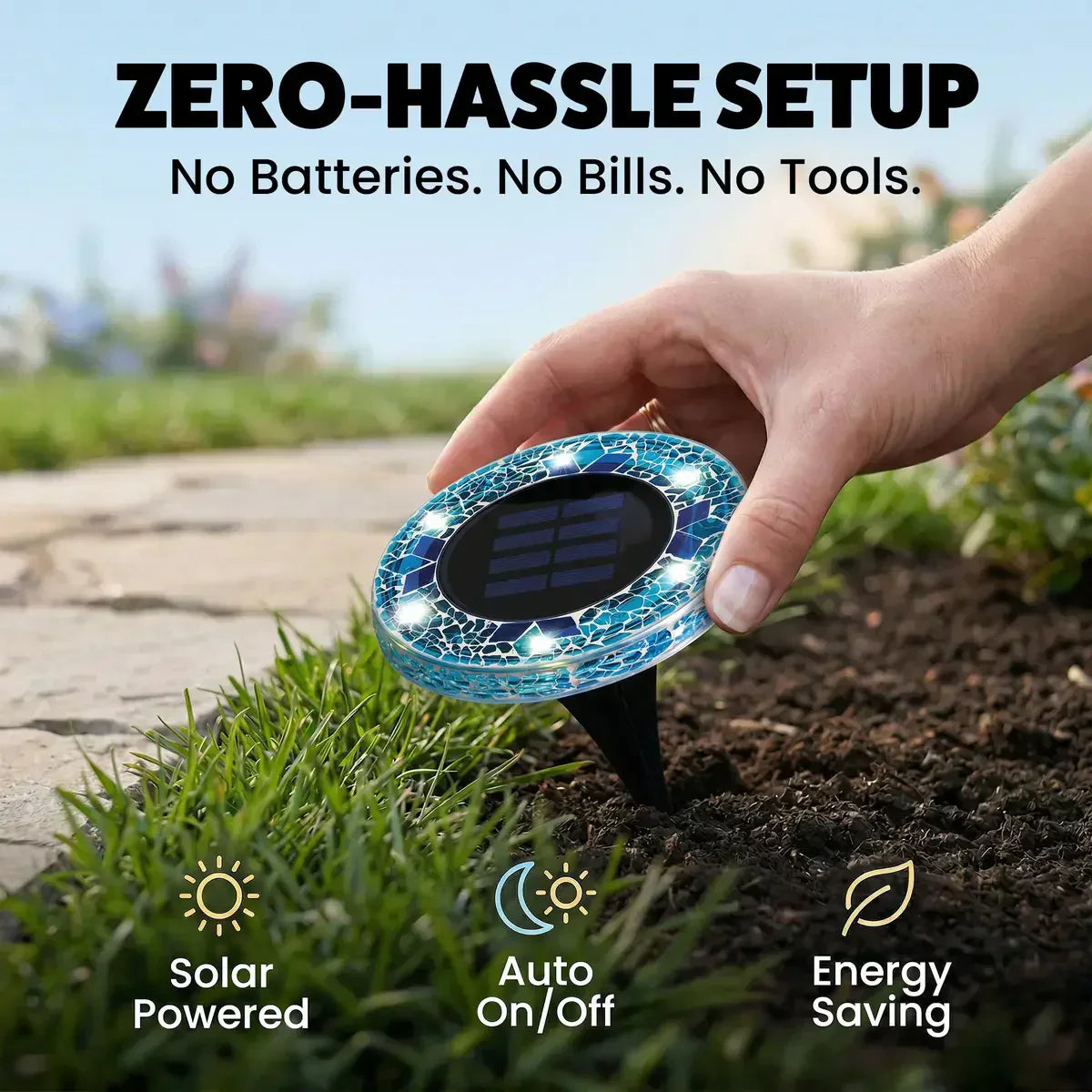 TerraLume The Gilded Prism Solar Lights – ⚡️Fast Installation &🔋10H Long Lasting