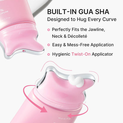 PDRN Collagen Gua Sha Neck Wrinkle Cream | Built-In Gua Sha Massager with Volufiline 5% + PDRN