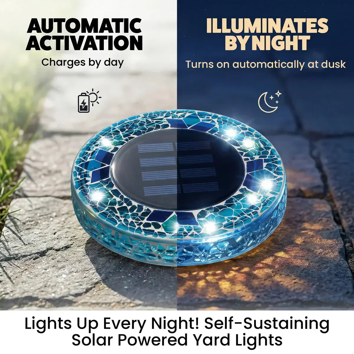 TerraLume The Gilded Prism Solar Lights – ⚡️Fast Installation &🔋10H Long Lasting