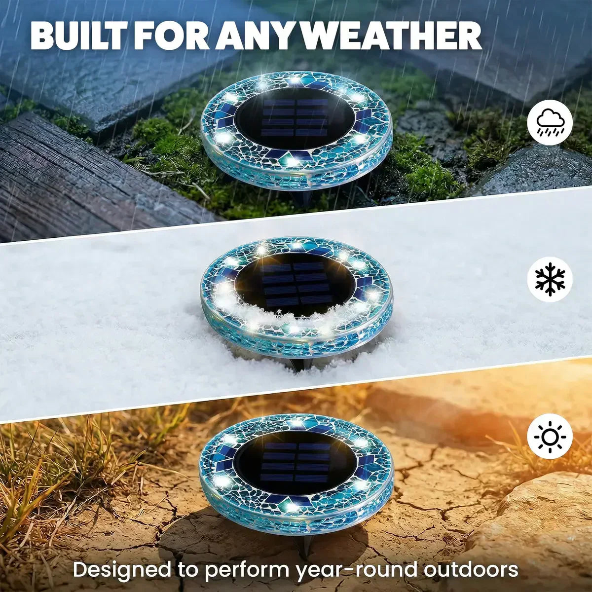 TerraLume The Gilded Prism Solar Lights – ⚡️Fast Installation &🔋10H Long Lasting