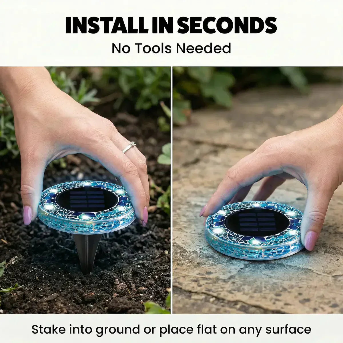 TerraLume The Gilded Prism Solar Lights – ⚡️Fast Installation &🔋10H Long Lasting
