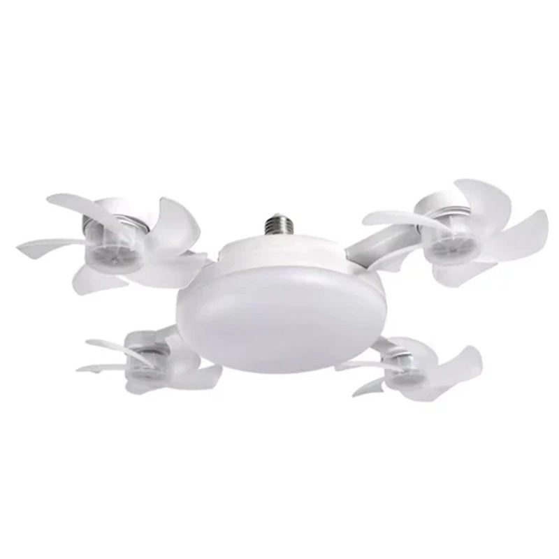 Drone Fan Integrated Light with E27 Screw Creative 3/4/5 Head Remote-Controlled