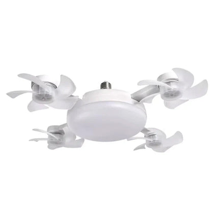 Drone Fan Integrated Light with E27 Screw Creative 3/4/5 Head Remote-Controlled