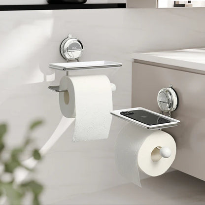 No Drilling Suction Stainless Steel Toilet Paper Holder🧻