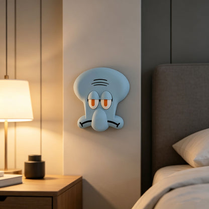 Squidward 3D Printed Switch Plate Cover- Super Easy Installation, Perfect for SpongeBob lovers