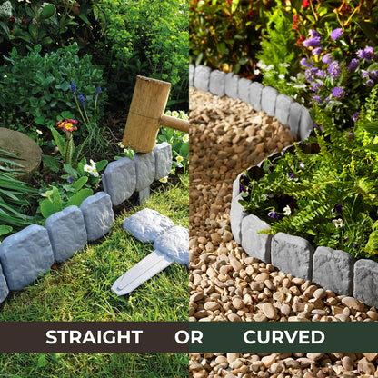 Stone-Effect Garden Fence Panels – Easy Install, Weatherproof Outdoor Edging