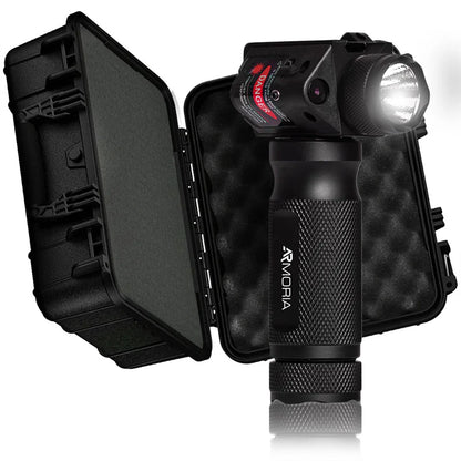 Vertical Flashlight Grip – LED Light with Laser Pointer