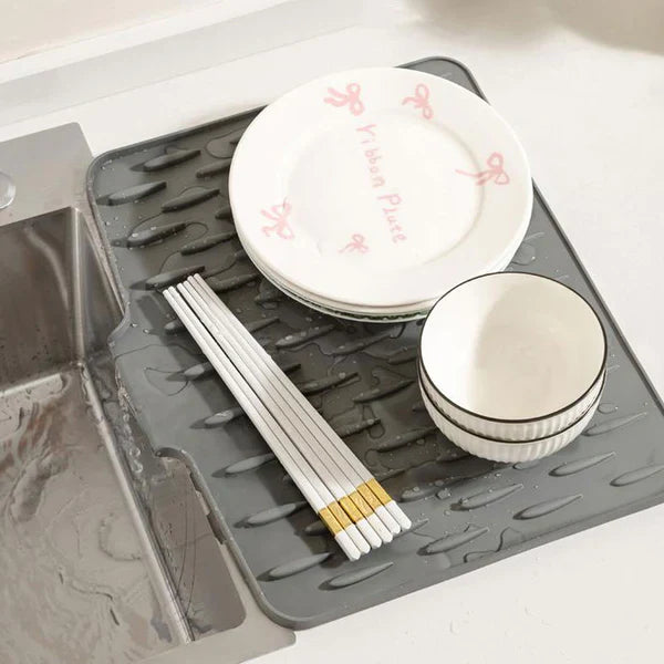 Sloped Silicone Draining Mat -Heat-Proof & Non-Slip