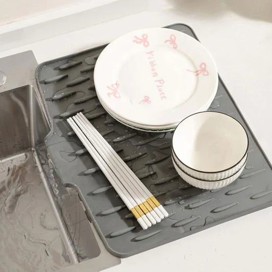 Sloped Silicone Draining Mat -Heat-Proof & Non-Slip