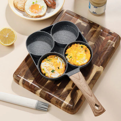 4-in-1 Nonstick Frying Pan: Ideal for Eggs, Bacon, and Burgers