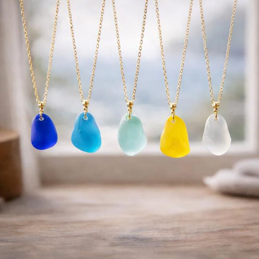 Sea Glass Teardrop Necklace: A Symbol of Ocean Love 🌊