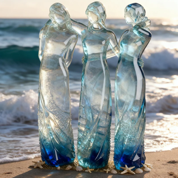 👭 Three Sisters Ocean Statue | Unique Birthday & Christmas Gift🎁