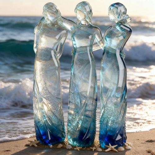 👭 Three Sisters Ocean Statue | Unique Birthday & Christmas Gift🎁