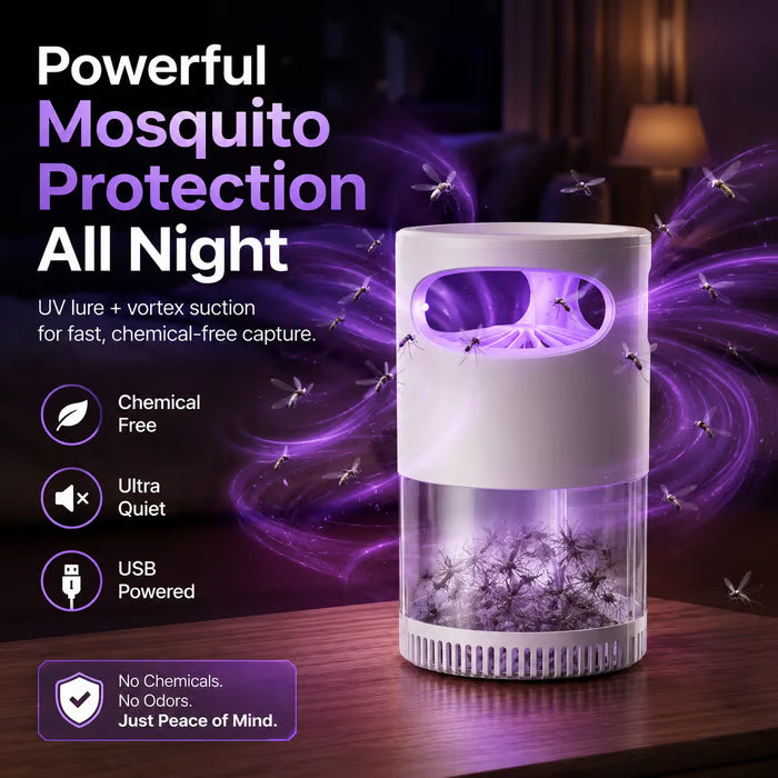 🔥Last Day Free Shipping ✨Quiet UV Mosquito Trap – Chemical-Free & Safe for Kids & Pets🦟