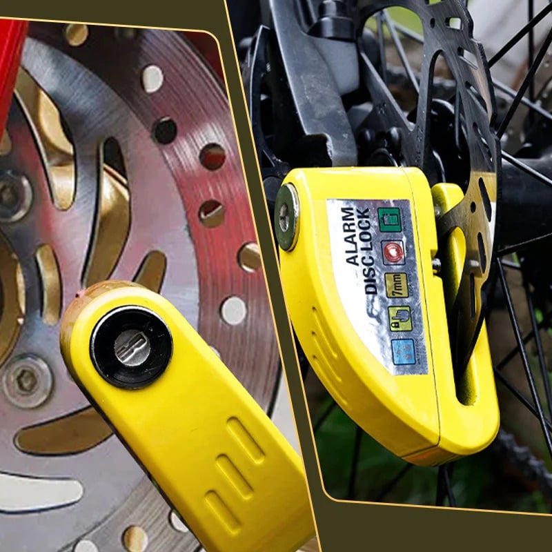 🏍️🔒 Motorcycle/Bicycle Disc Brake Lock with Alarm | Instant Security, Effective Deterrent 🚨