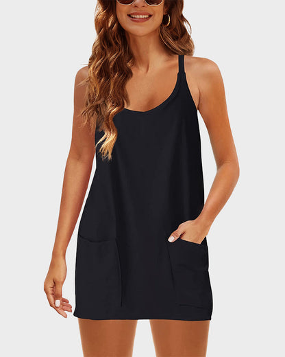 The Breeze-Fit Sleeveless Dress with Shorts