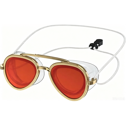 Full-View Anti-Fog Swim Goggles — Retro Pilot Panoramic Water-Sports Eyewear