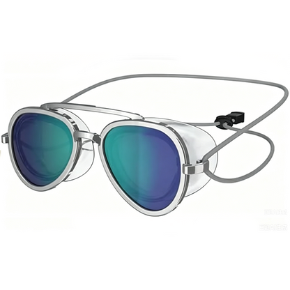 Full-View Anti-Fog Swim Goggles — Retro Pilot Panoramic Water-Sports Eyewear