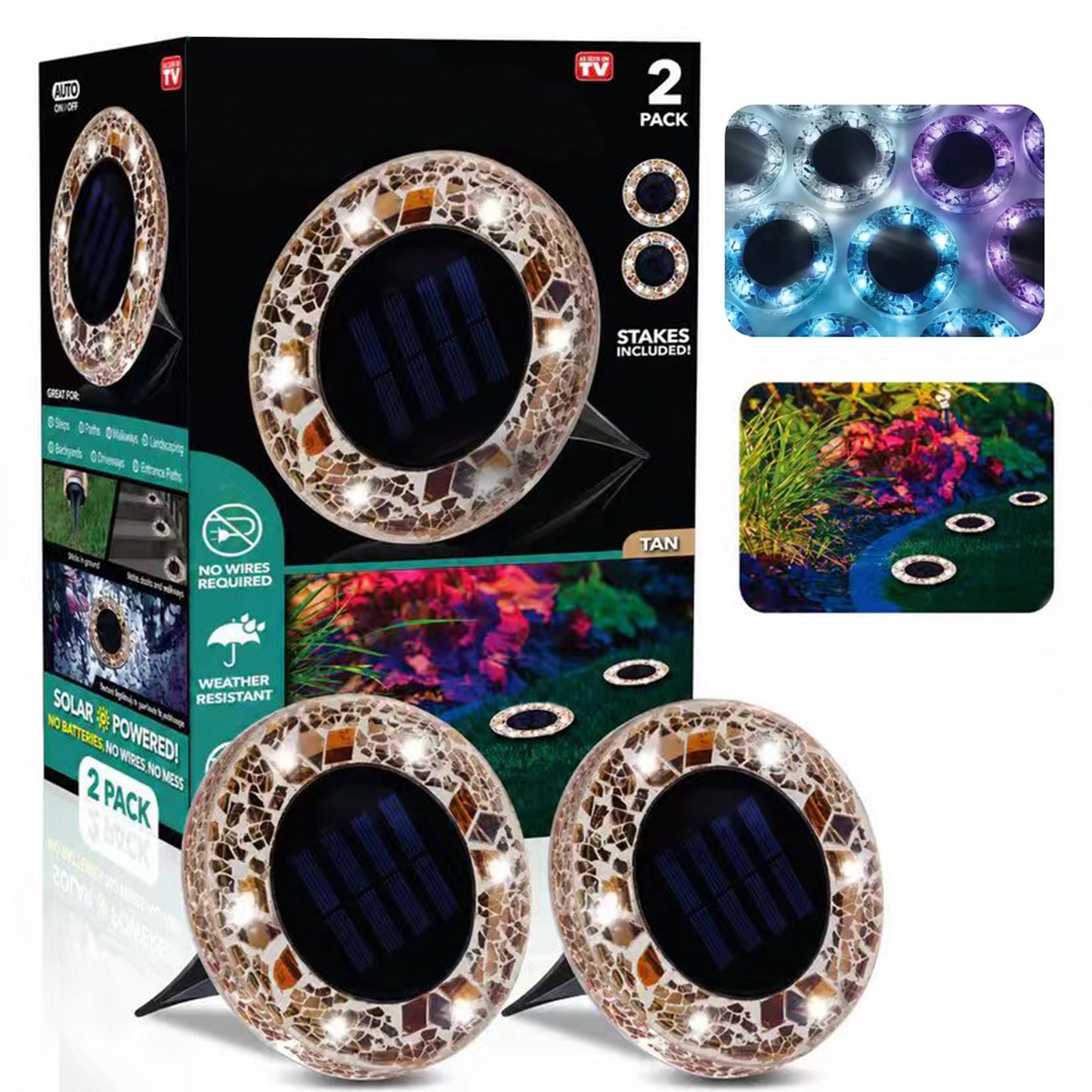 TerraLume The Gilded Prism Solar Lights – ⚡️Fast Installation &🔋10H Long Lasting