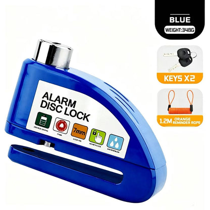 🏍️🔒 Motorcycle/Bicycle Disc Brake Lock with Alarm | Instant Security, Effective Deterrent 🚨