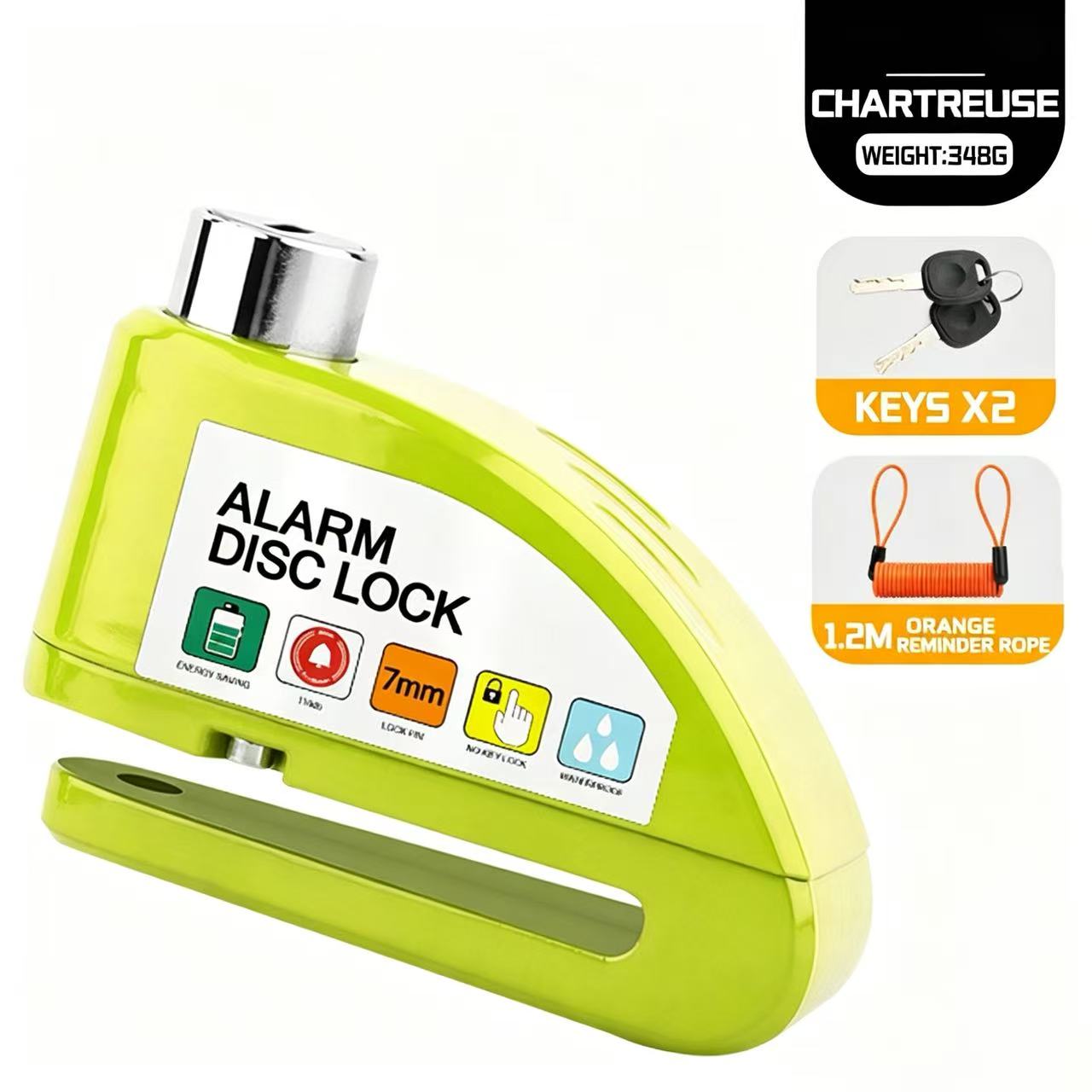 🏍️🔒 Motorcycle/Bicycle Disc Brake Lock with Alarm | Instant Security, Effective Deterrent 🚨