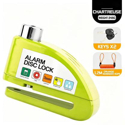 🏍️🔒 Motorcycle/Bicycle Disc Brake Lock with Alarm | Instant Security, Effective Deterrent 🚨