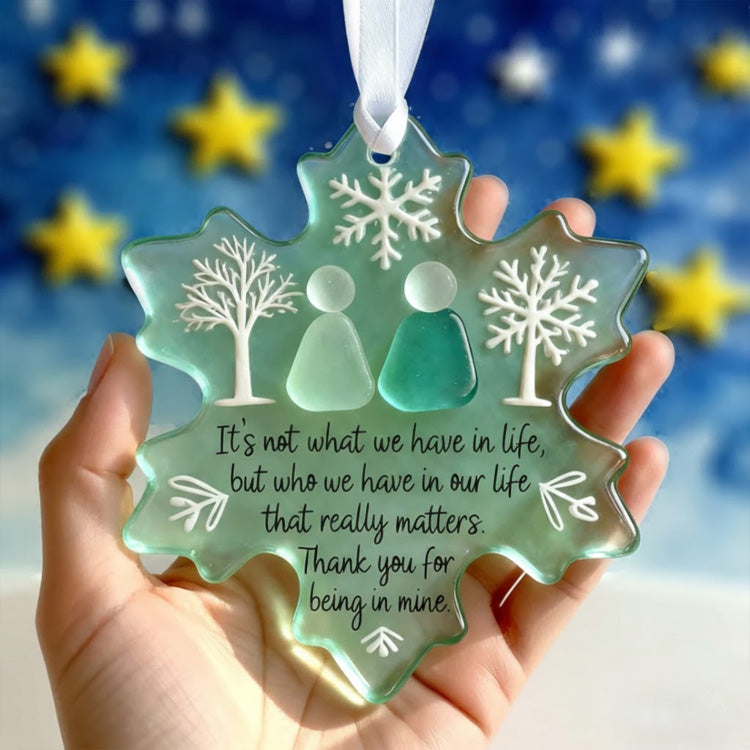 ❄️Snowflake Sea Glass Ornament