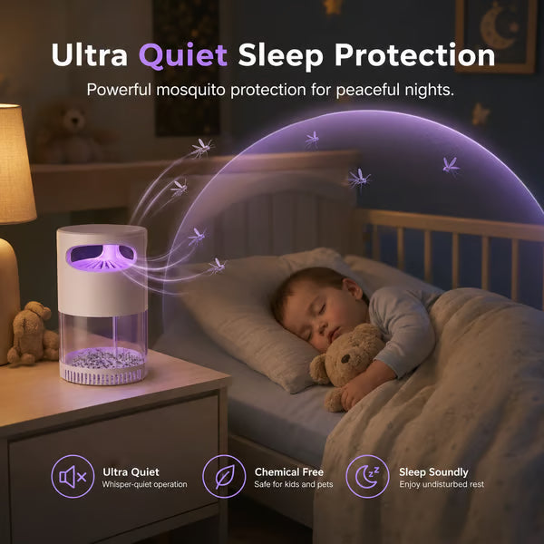 🔥Last Day Free Shipping ✨Quiet UV Mosquito Trap – Chemical-Free & Safe for Kids & Pets🦟