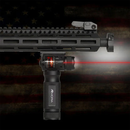 Vertical Flashlight Grip – LED Light with Laser Pointer