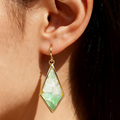 ✨Shimmering Rhombus Sea Glass Earrings
