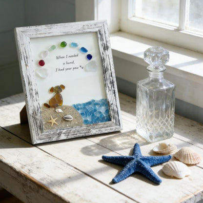 🐾Monumento para mascotas de vidrio marino 🌈Marco conmemorativo del Puente Arcoíris