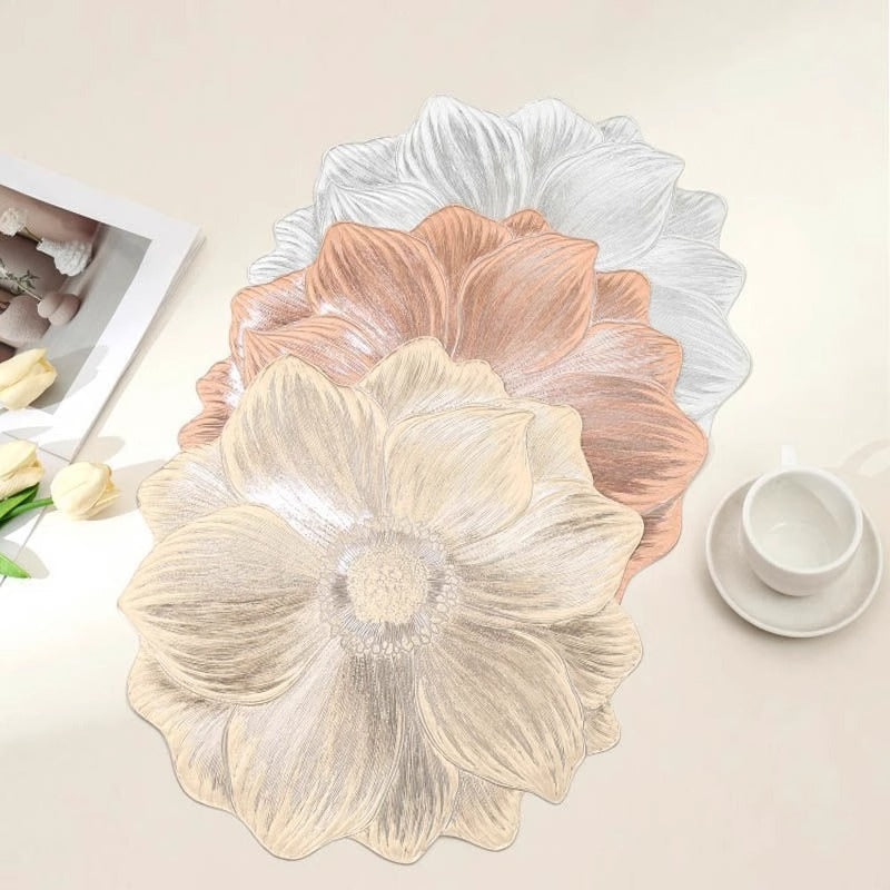🌺Artistic Flower PVC Heat-Resistant Dining Mat