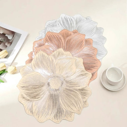 🌺Artistic Flower PVC Heat-Resistant Dining Mat