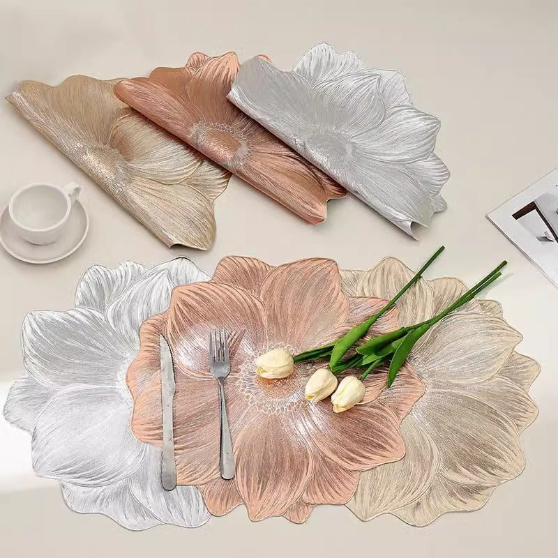 🌺Artistic Flower PVC Heat-Resistant Dining Mat