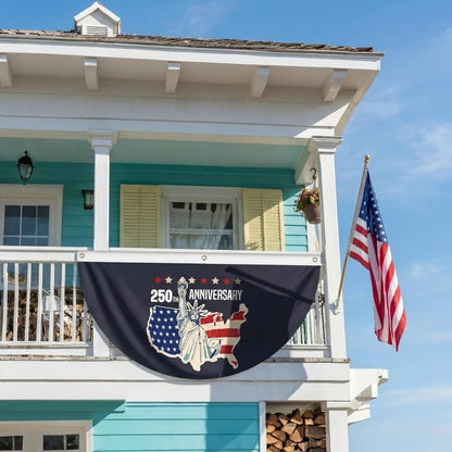 USA 250th Anniversary Patriotic Fan Flag Bunting