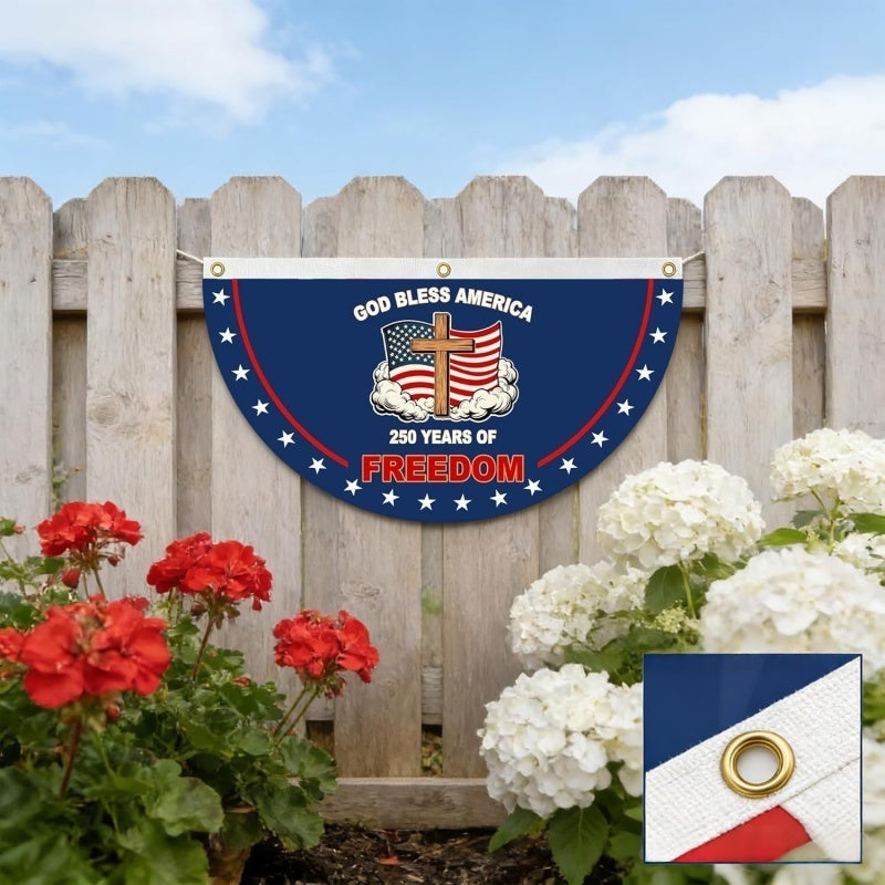 USA 250th Anniversary Patriotic Fan Flag Bunting