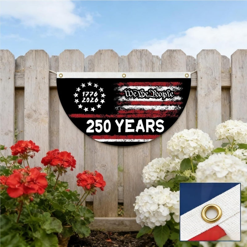 USA 250th Anniversary Patriotic Fan Flag Bunting