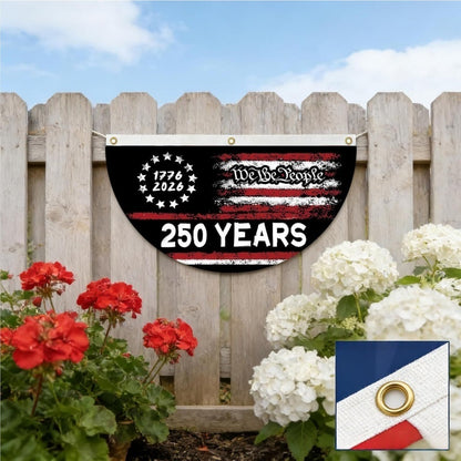 USA 250th Anniversary Patriotic Fan Flag Bunting