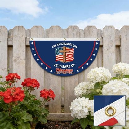 USA 250th Anniversary Patriotic Fan Flag Bunting