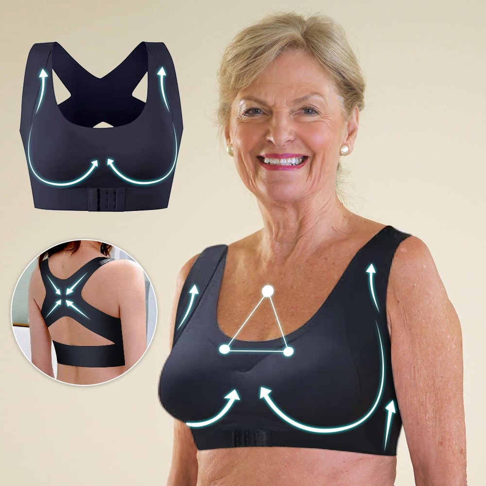 🎉LAST DAY SALE -30% OFF⚡Front Closure Cross-Back Wireless Posture Bra