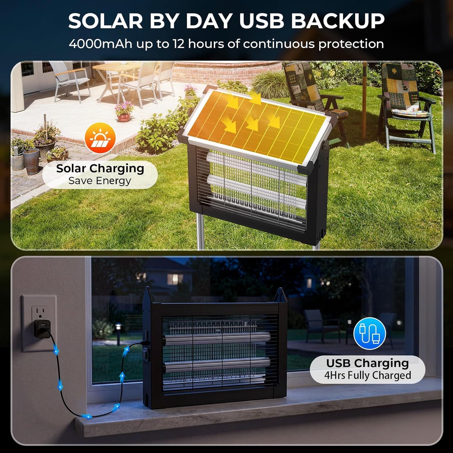 Solar Powered Outdoor Mosquito Killer
