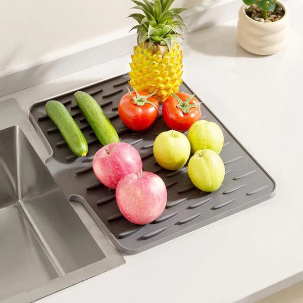 Sloped Silicone Draining Mat -Heat-Proof & Non-Slip