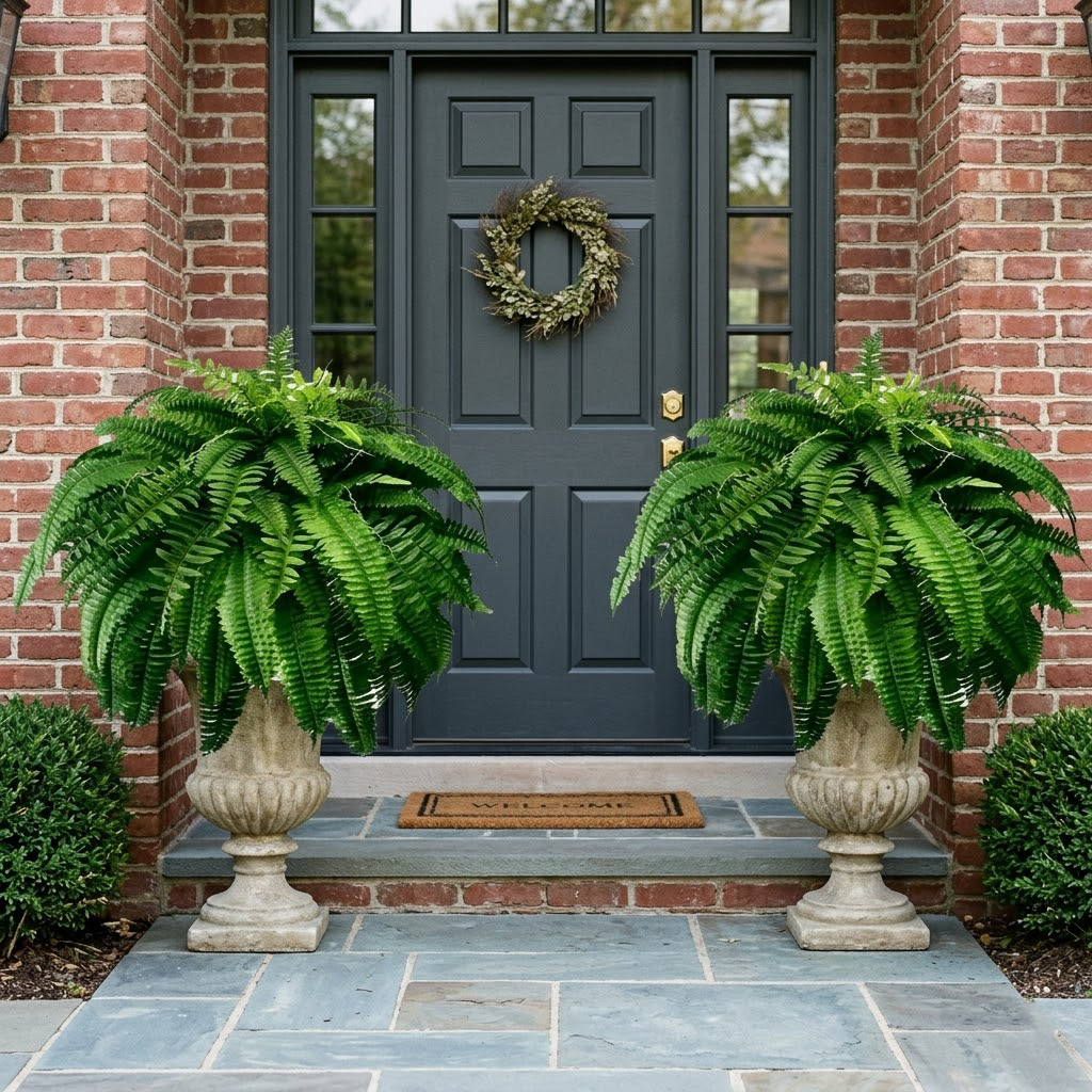 🔥 On Sale Only Today 🌱 UV Resistant Ferns Artificial Plants Large for Planters, Office & Home Decor, Outdoor & Indoor