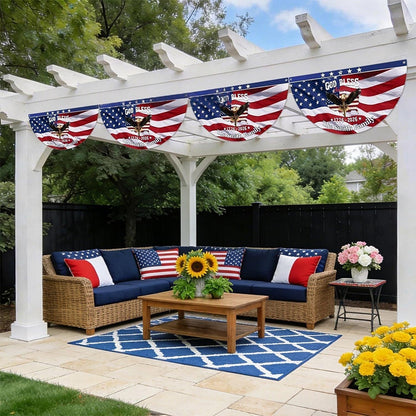 USA 250th Anniversary Patriotic Fan Flag Bunting
