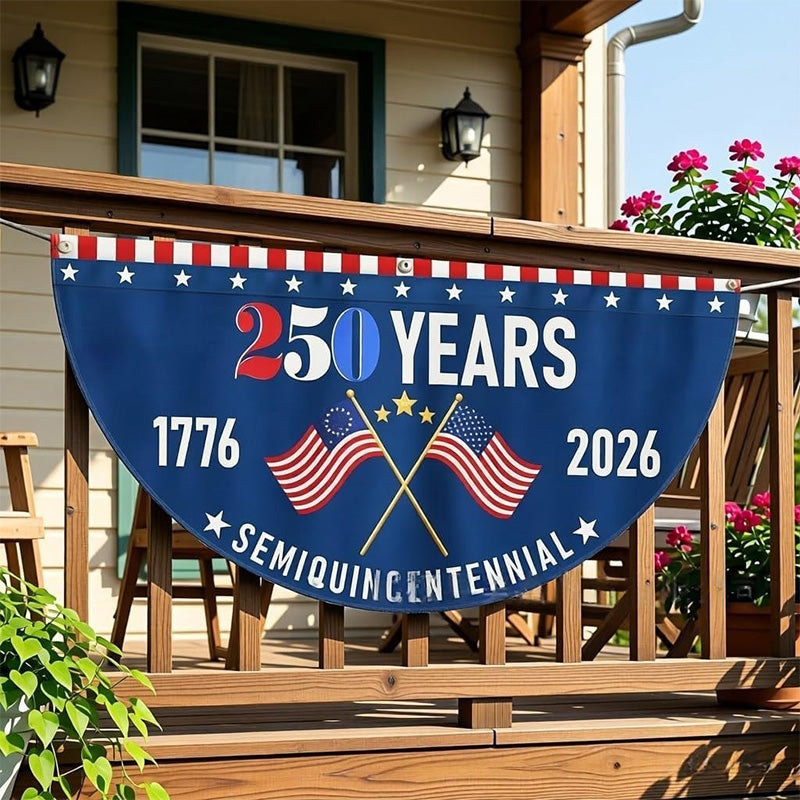 USA 250th Anniversary Patriotic Fan Flag Bunting