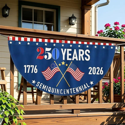USA 250th Anniversary Patriotic Fan Flag Bunting