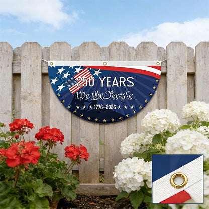 USA 250th Anniversary Patriotic Fan Flag Bunting