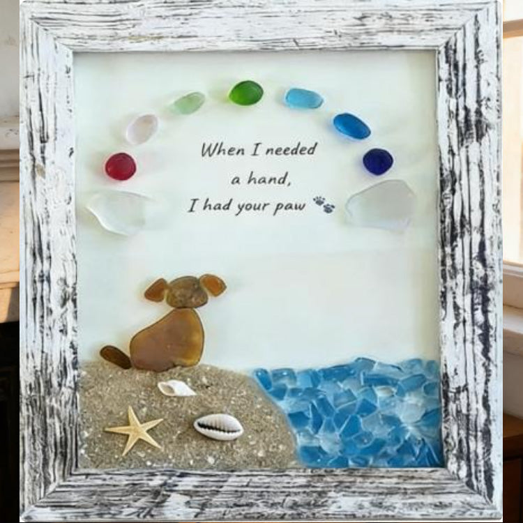 🐾Monumento para mascotas de vidrio marino 🌈Marco conmemorativo del Puente Arcoíris